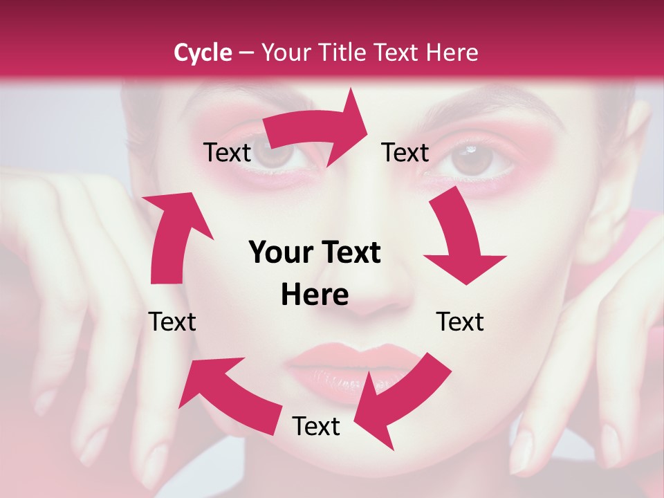 Model Posing Hair PowerPoint Template