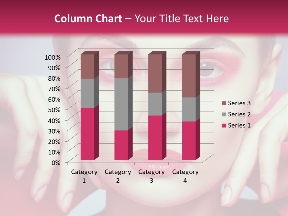 Model Posing Hair PowerPoint Template