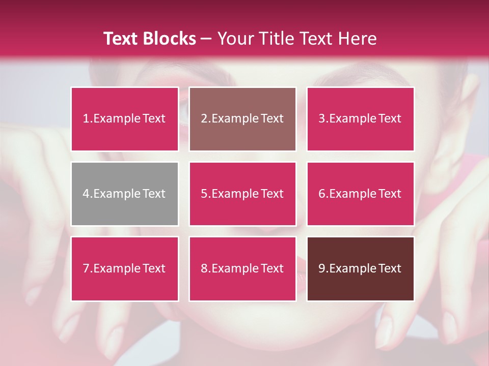 Model Posing Hair PowerPoint Template