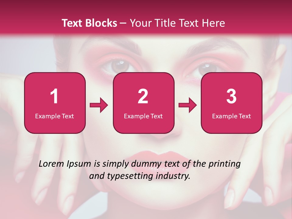 Model Posing Hair PowerPoint Template