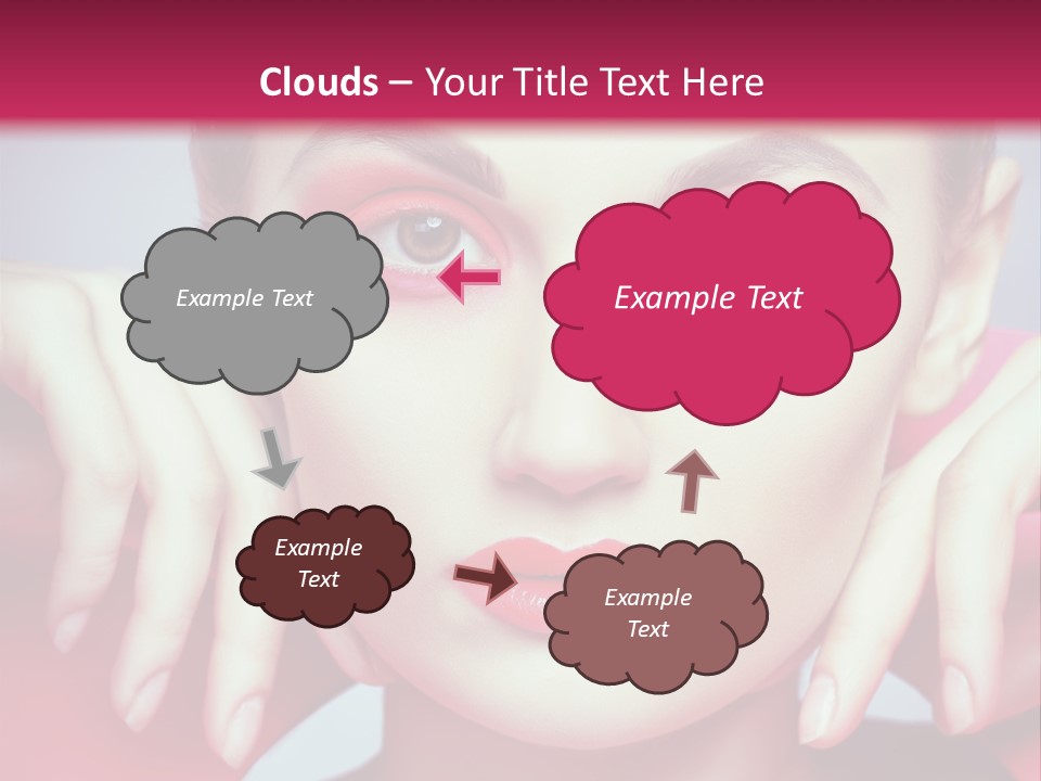 Model Posing Hair PowerPoint Template