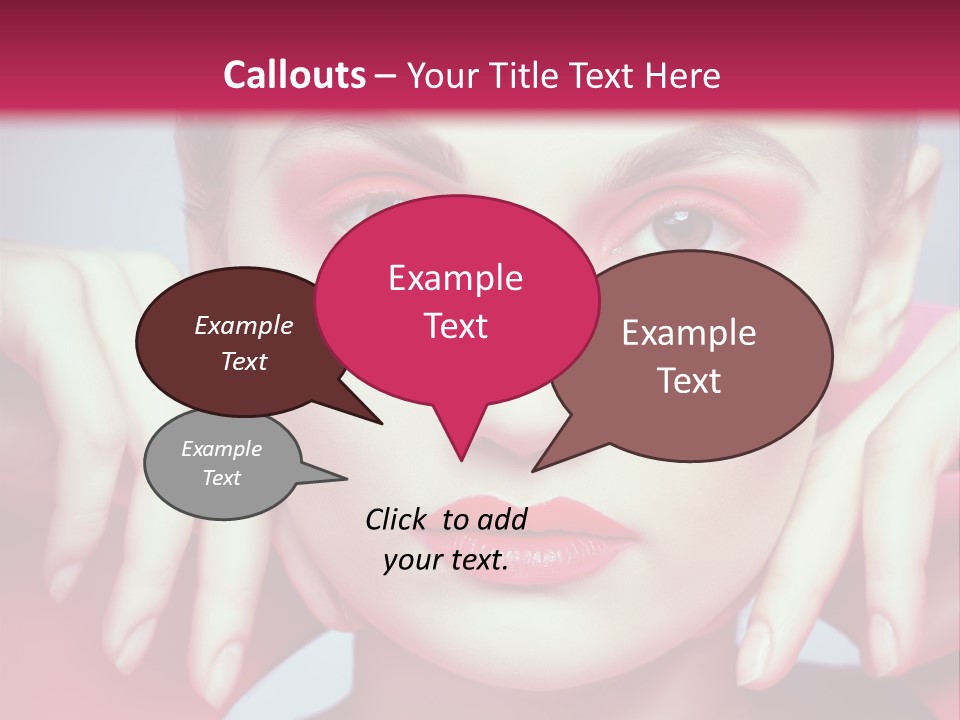 Model Posing Hair PowerPoint Template