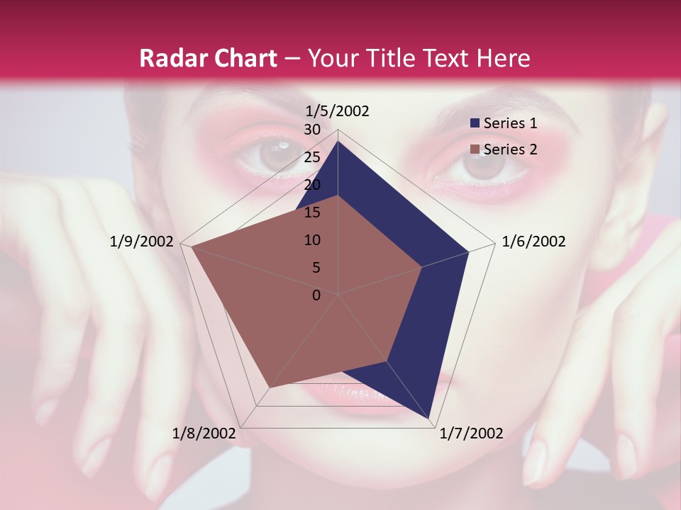 Model Posing Hair PowerPoint Template