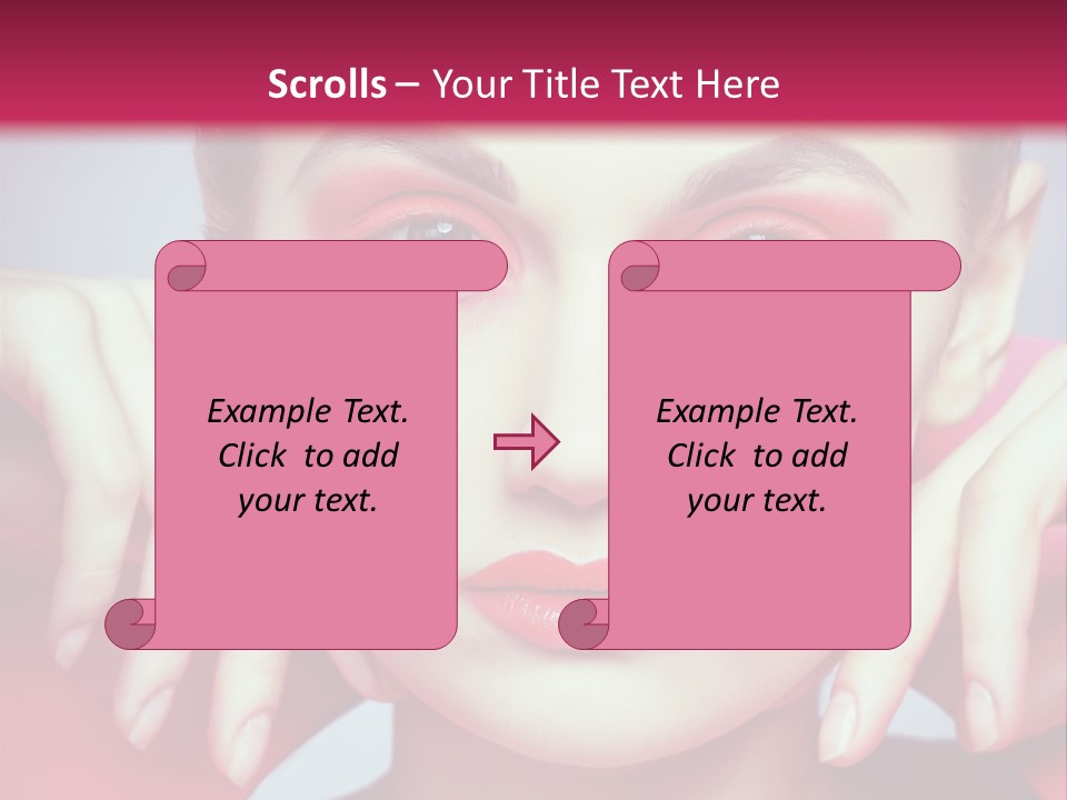 Model Posing Hair PowerPoint Template