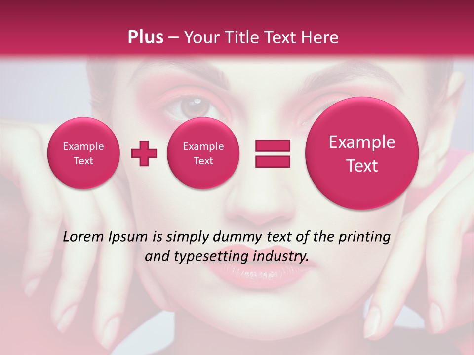 Model Posing Hair PowerPoint Template