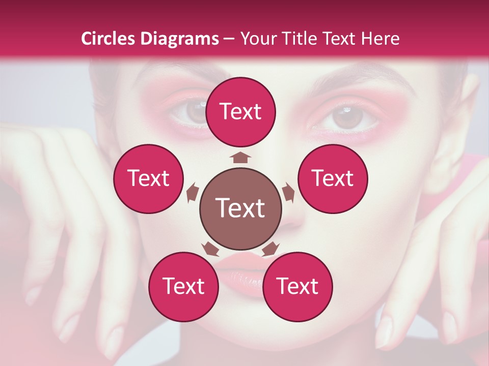 Model Posing Hair PowerPoint Template