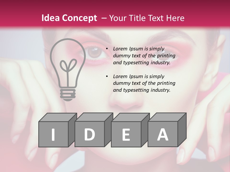 Model Posing Hair PowerPoint Template