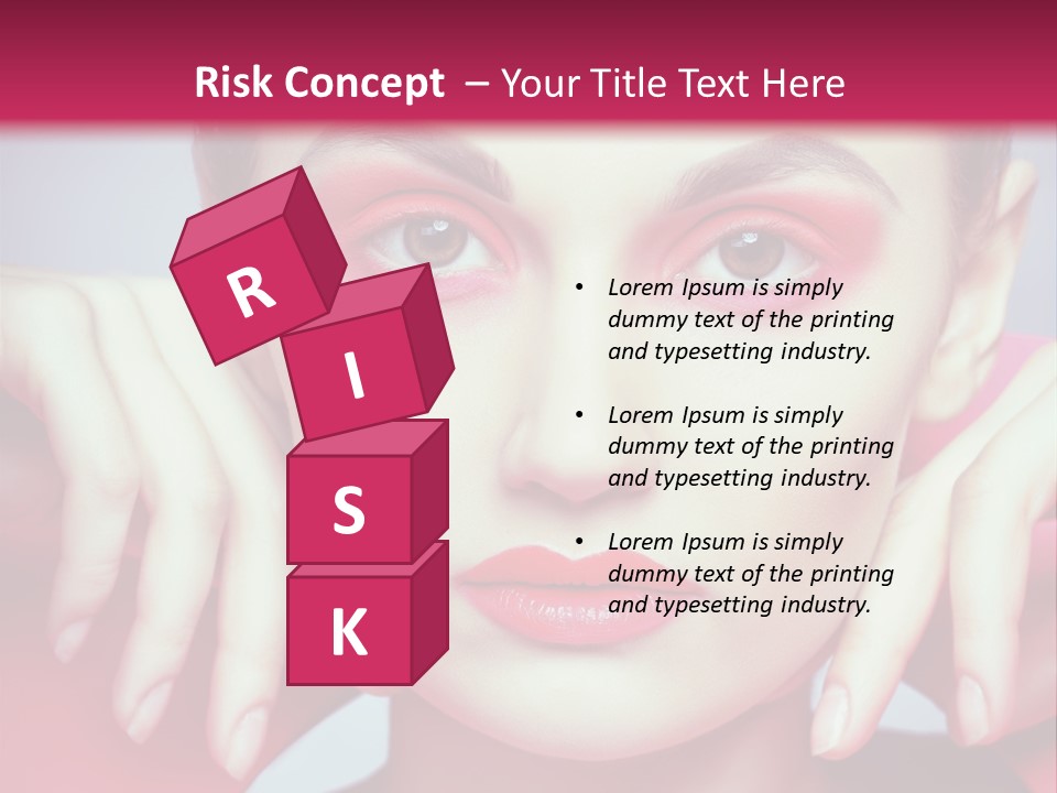 Model Posing Hair PowerPoint Template