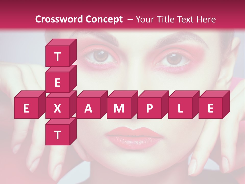 Model Posing Hair PowerPoint Template