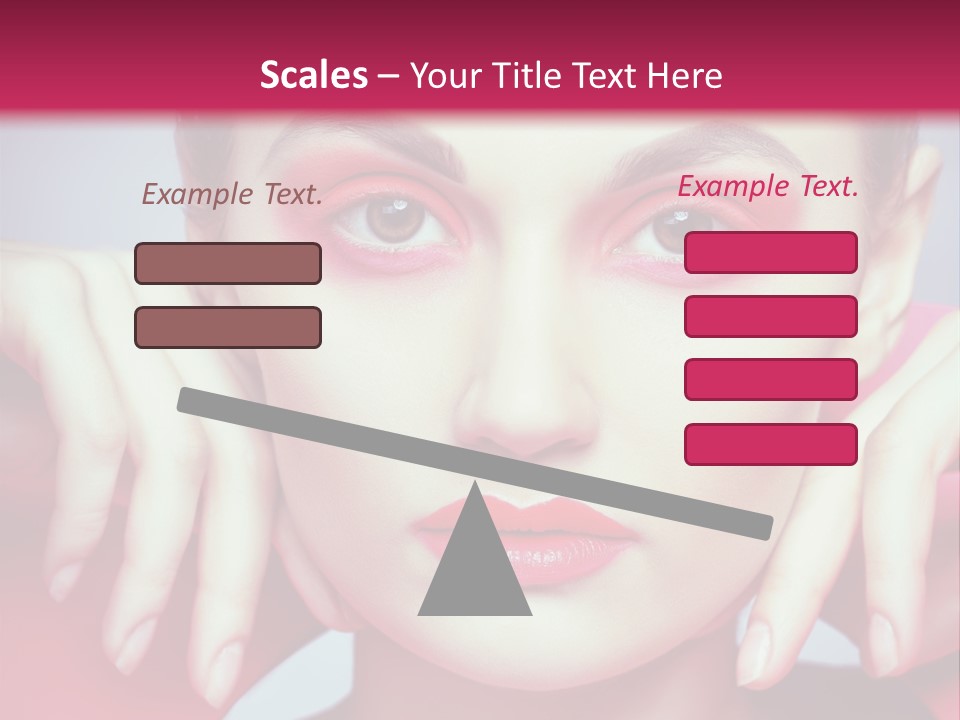 Model Posing Hair PowerPoint Template