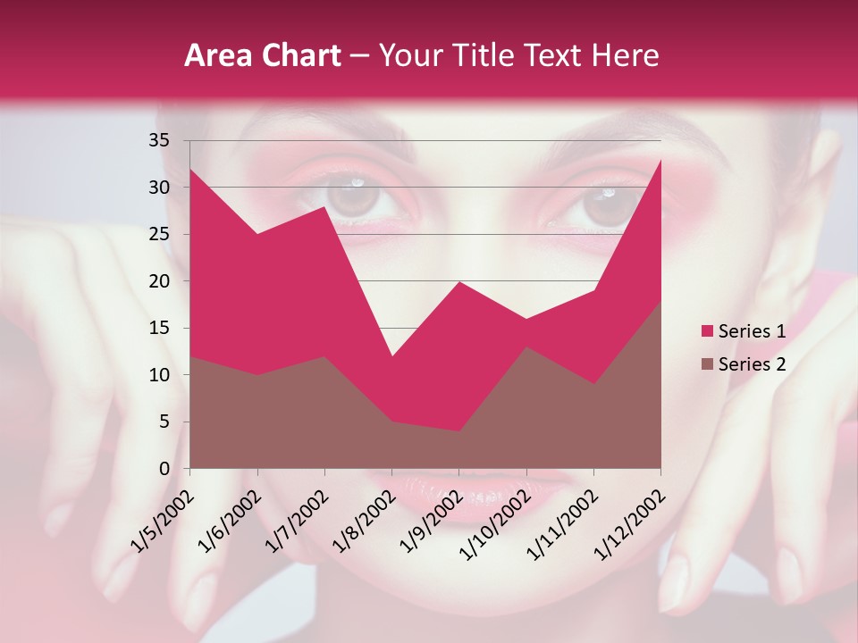 Model Posing Hair PowerPoint Template