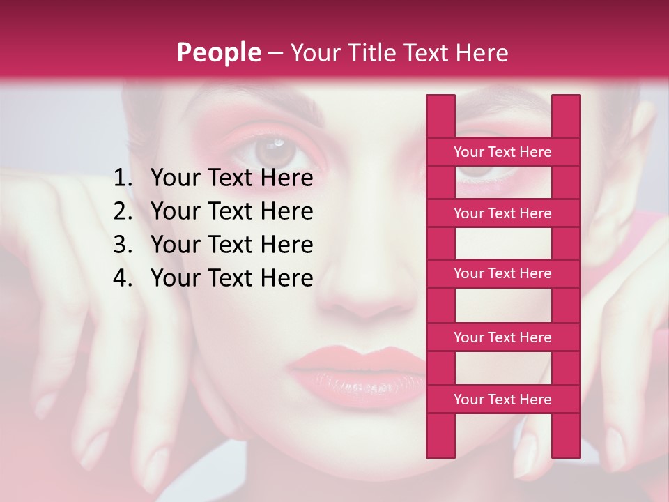 Model Posing Hair PowerPoint Template