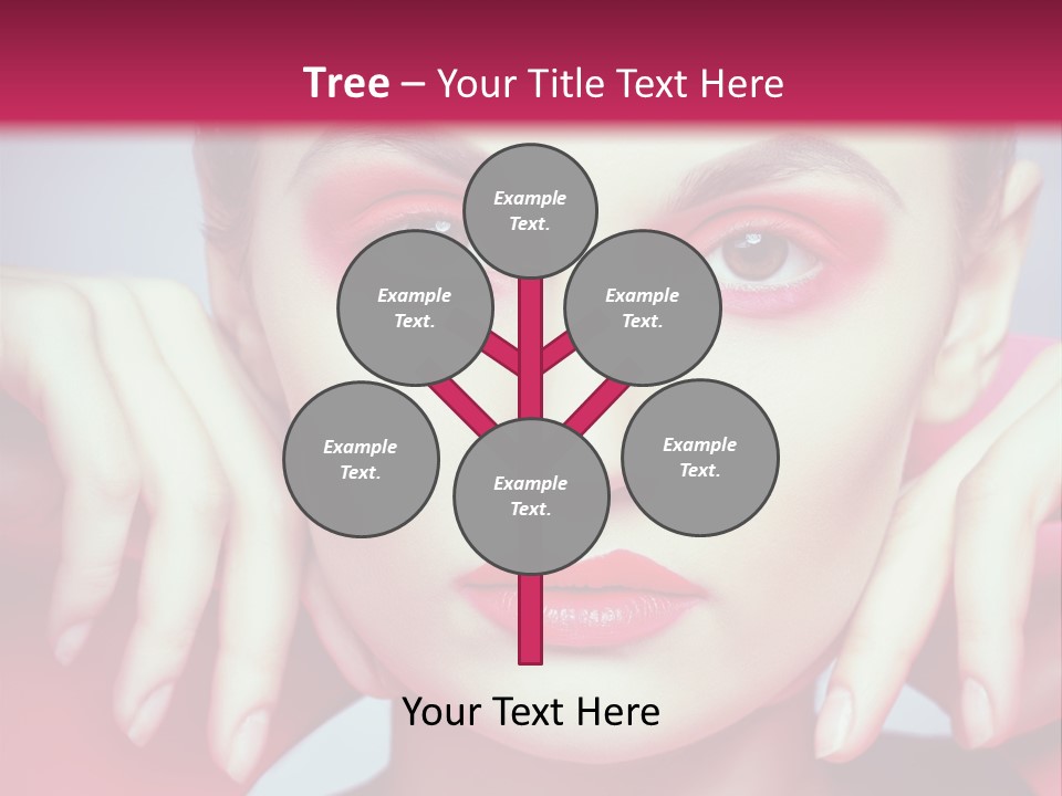 Model Posing Hair PowerPoint Template