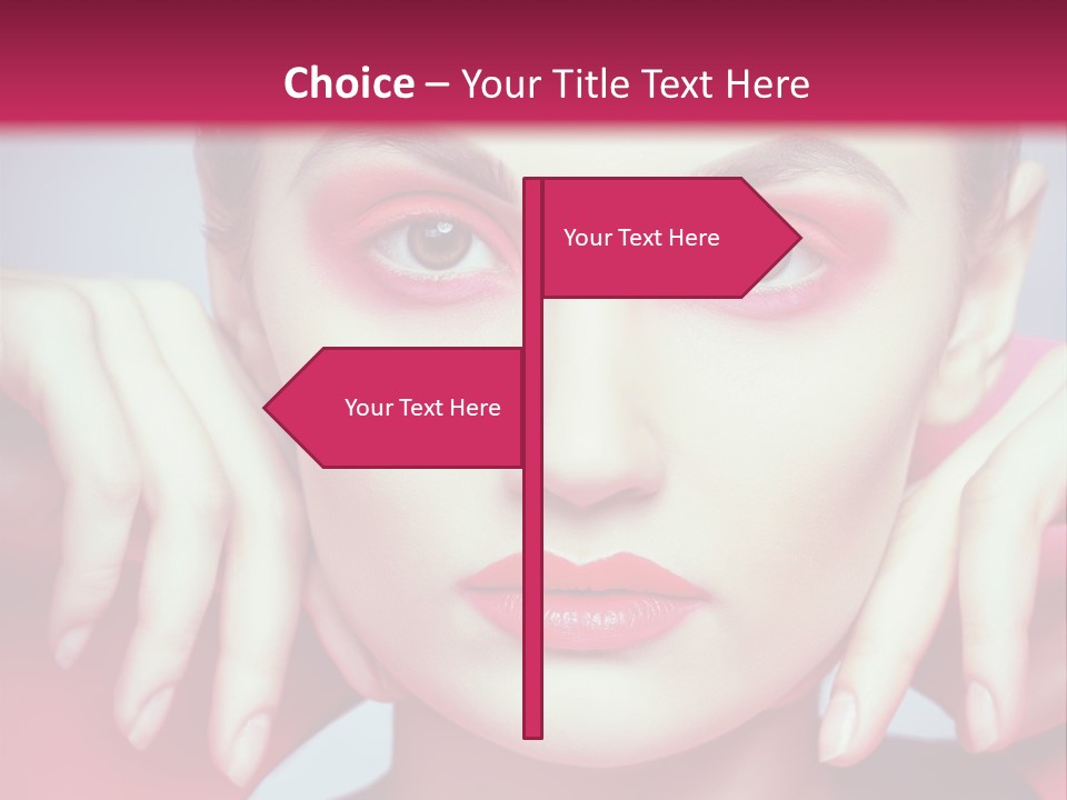 Model Posing Hair PowerPoint Template