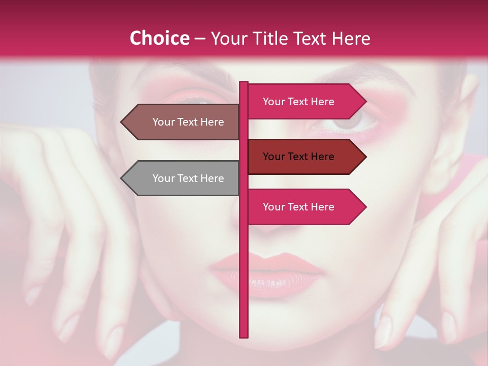 Model Posing Hair PowerPoint Template