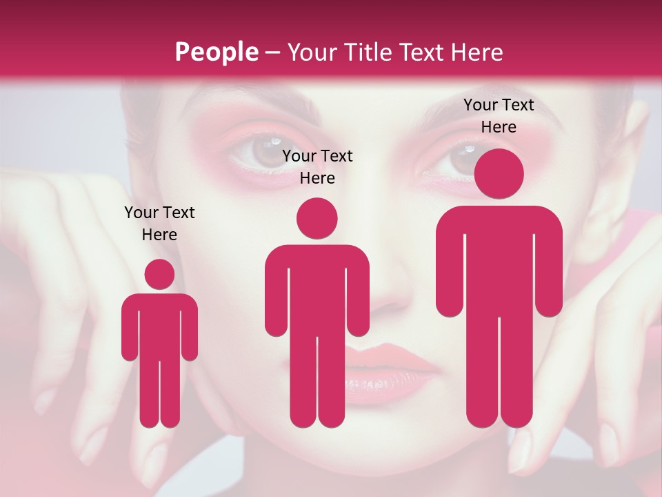 Model Posing Hair PowerPoint Template