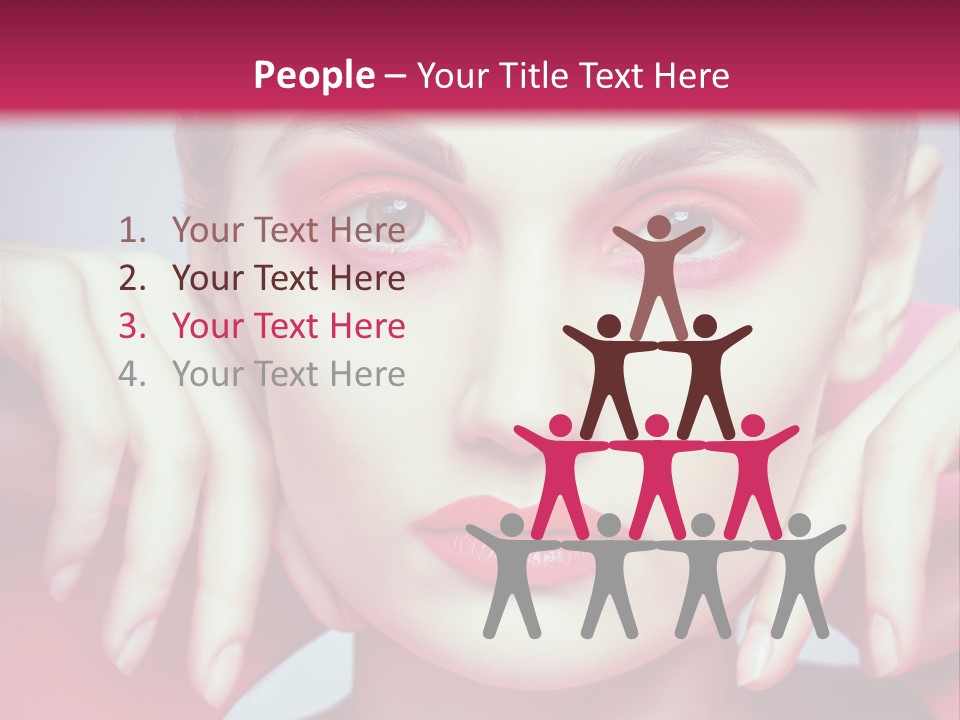 Model Posing Hair PowerPoint Template