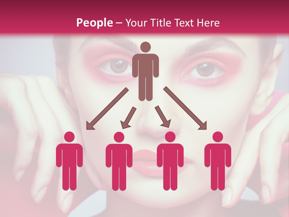 Model Posing Hair PowerPoint Template