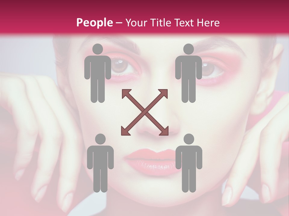 Model Posing Hair PowerPoint Template