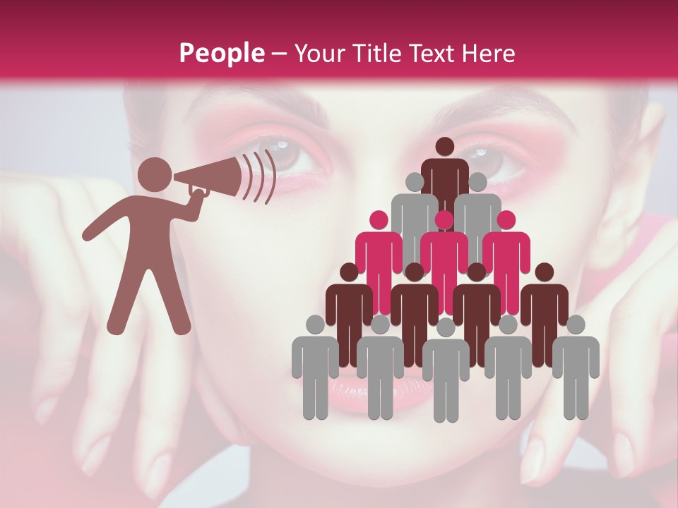 Model Posing Hair PowerPoint Template