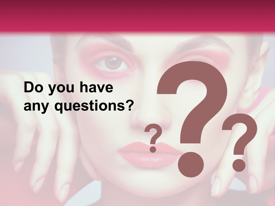 Model Posing Hair PowerPoint Template