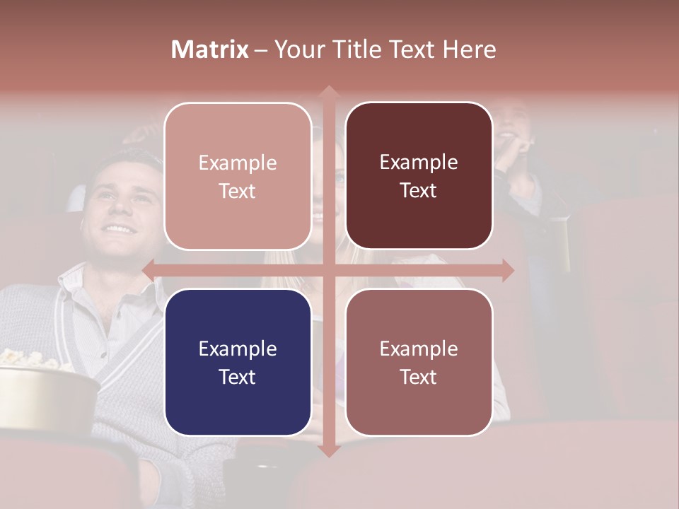 People Watching A Movie PowerPoint Template