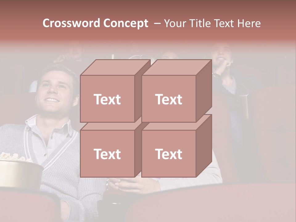 People Watching A Movie PowerPoint Template