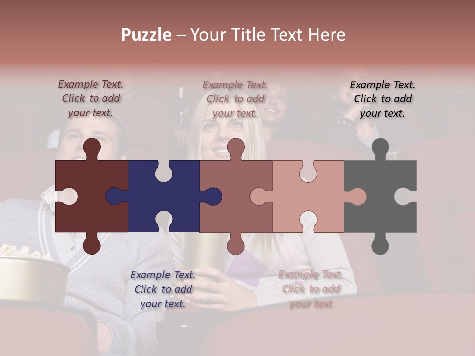 People Watching A Movie PowerPoint Template