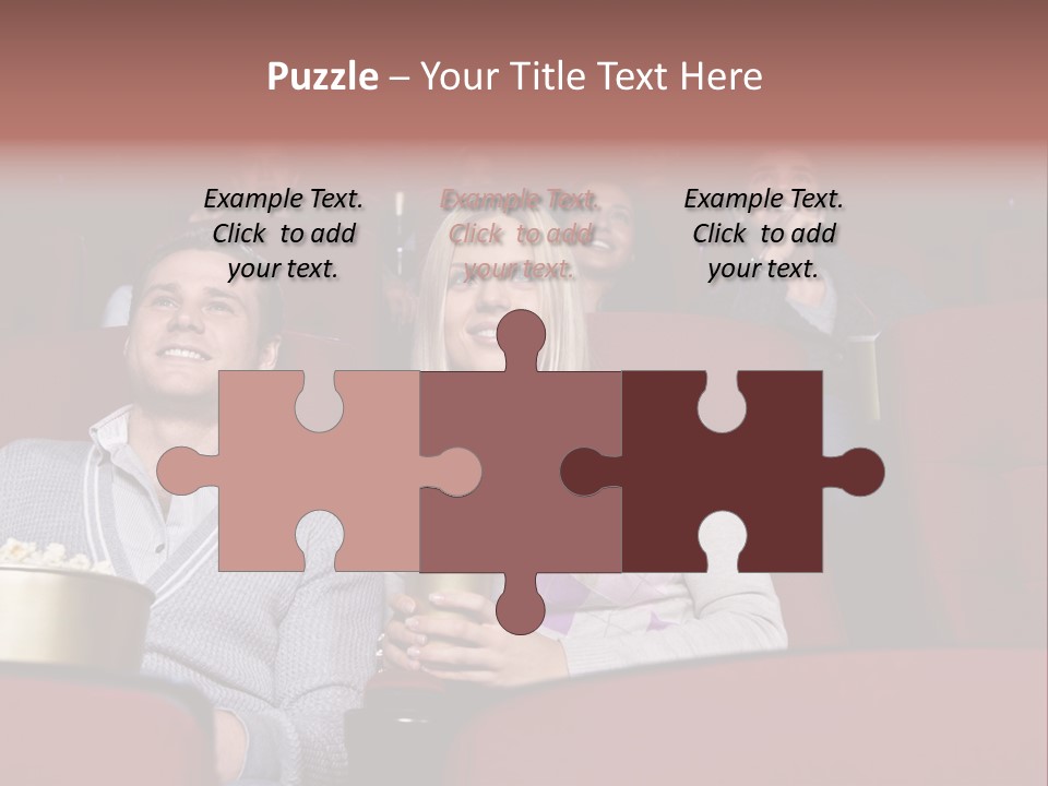 People Watching A Movie PowerPoint Template