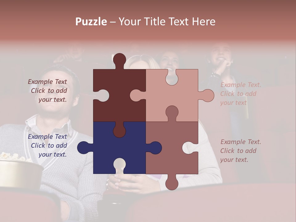 People Watching A Movie PowerPoint Template