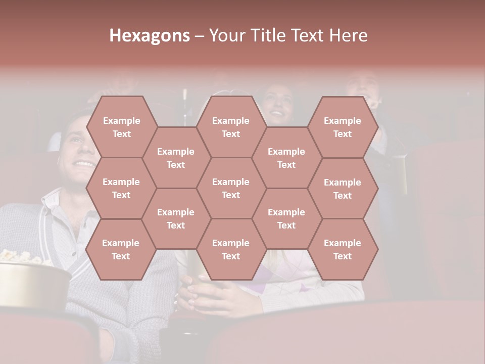 People Watching A Movie PowerPoint Template