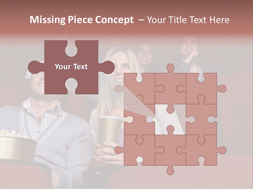 People Watching A Movie PowerPoint Template