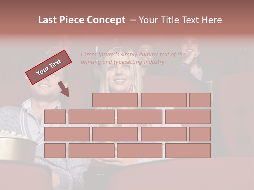 People Watching A Movie PowerPoint Template