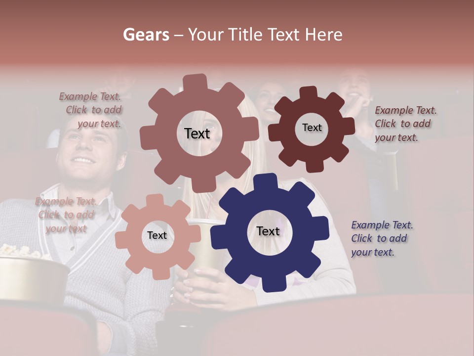 People Watching A Movie PowerPoint Template