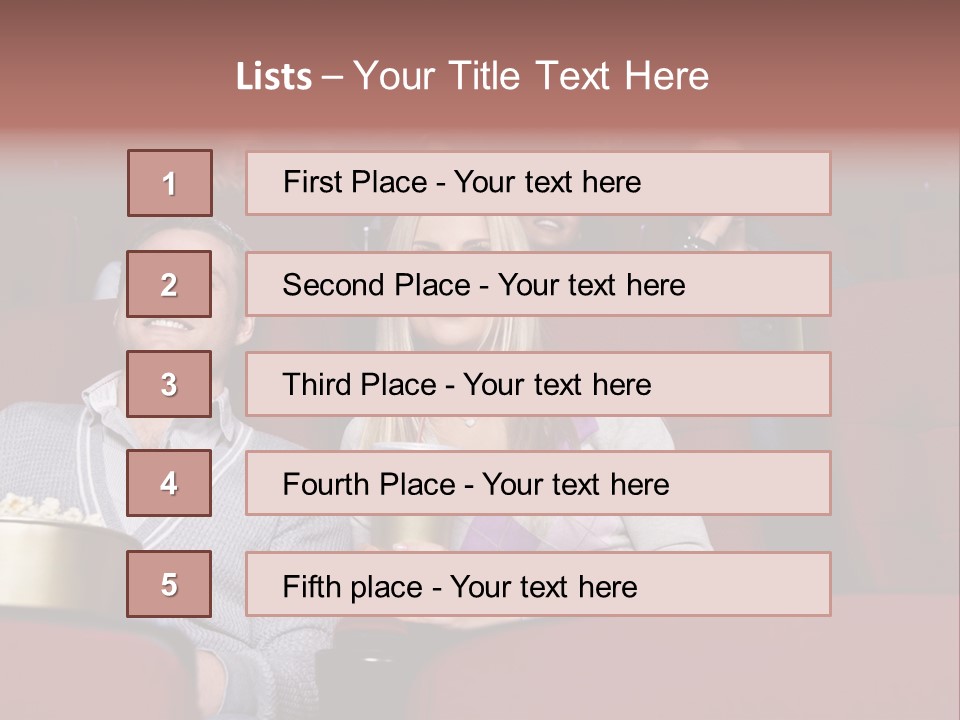 People Watching A Movie PowerPoint Template