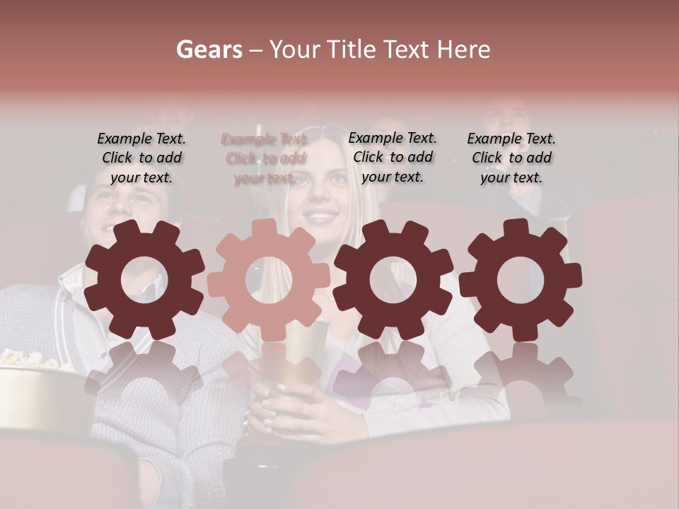 People Watching A Movie PowerPoint Template