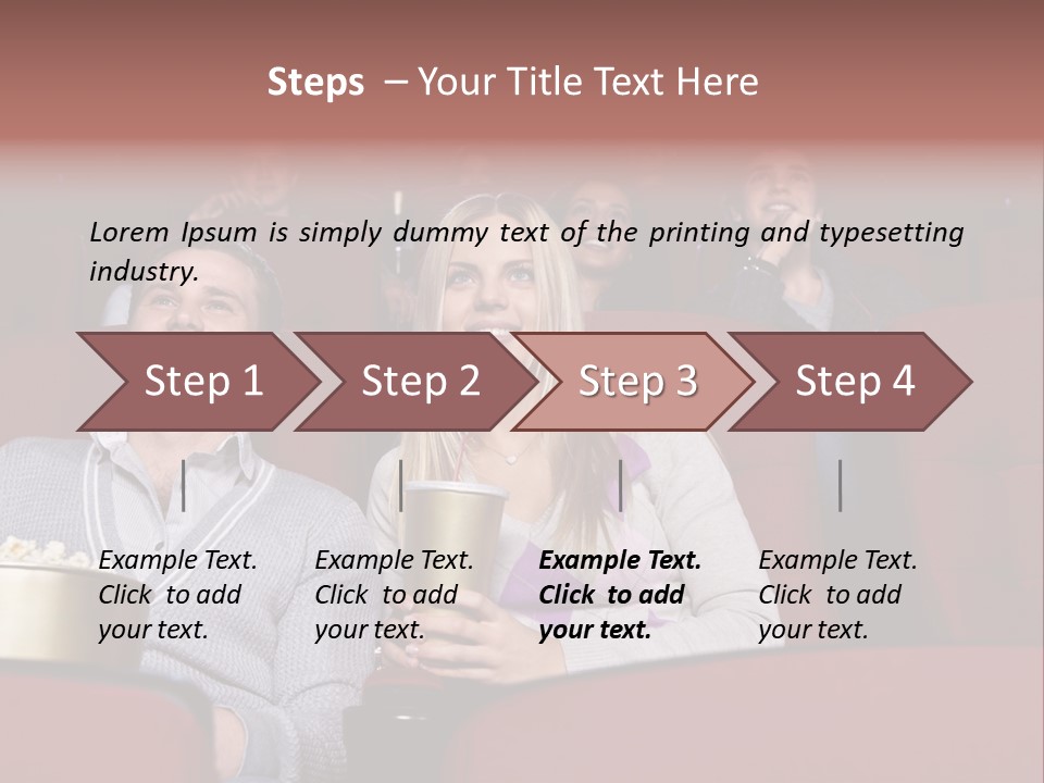 People Watching A Movie PowerPoint Template
