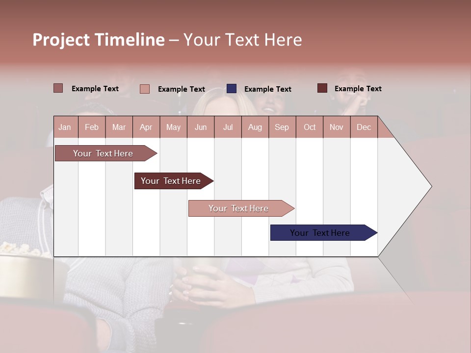 People Watching A Movie PowerPoint Template