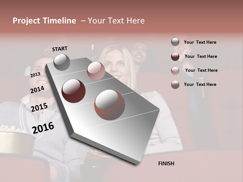 People Watching A Movie PowerPoint Template