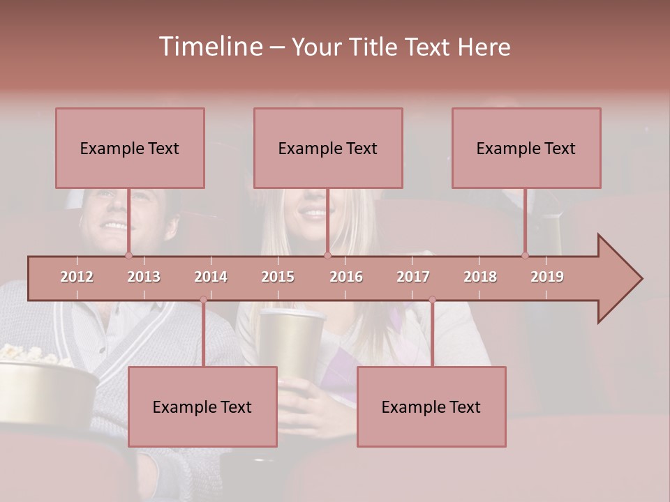 People Watching A Movie PowerPoint Template