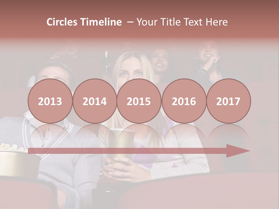 People Watching A Movie PowerPoint Template