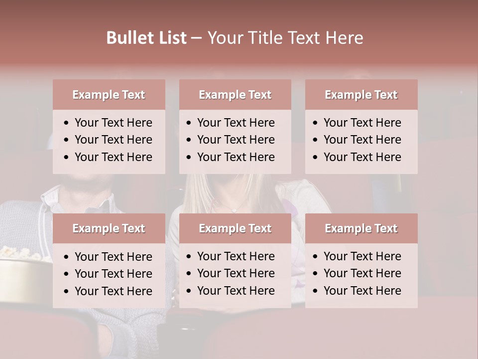 People Watching A Movie PowerPoint Template