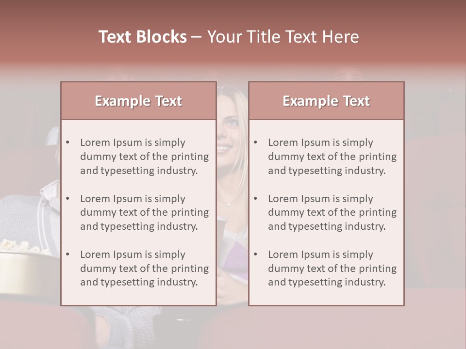 People Watching A Movie PowerPoint Template