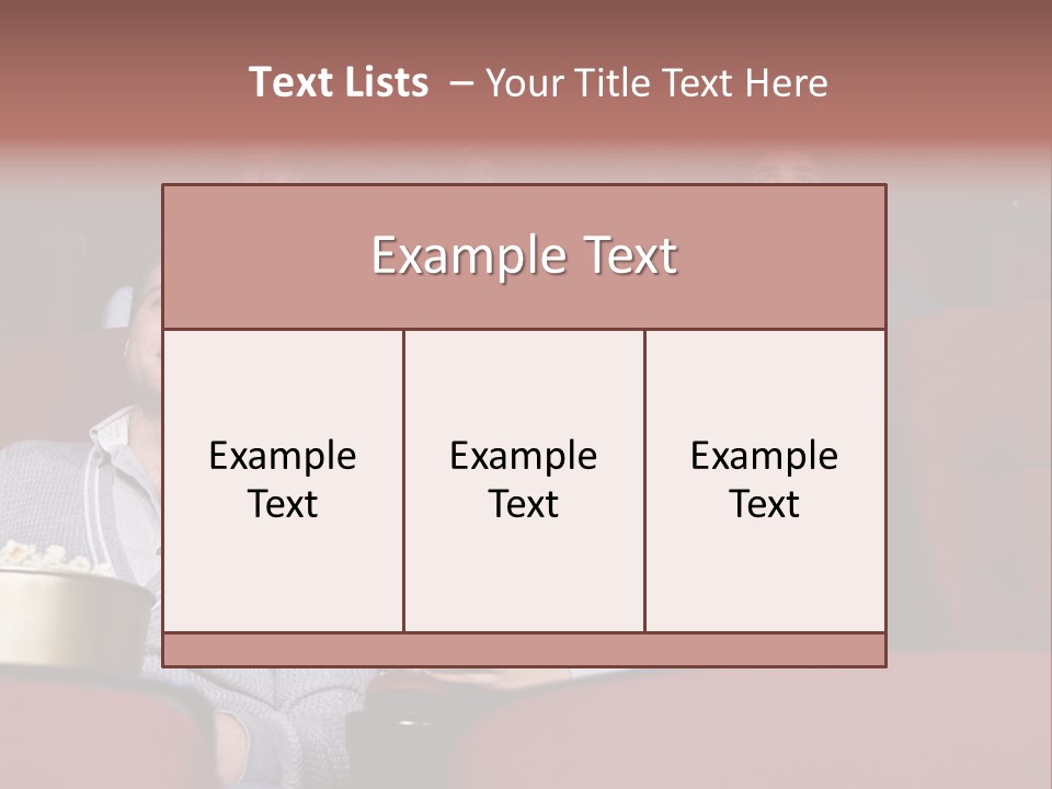 People Watching A Movie PowerPoint Template