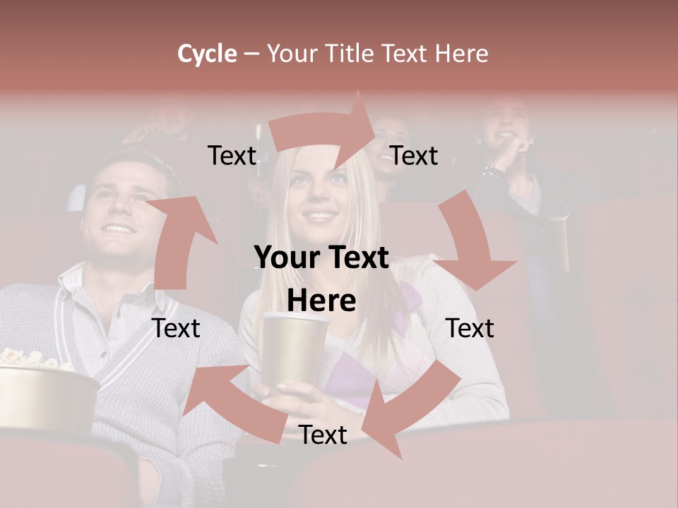 People Watching A Movie PowerPoint Template