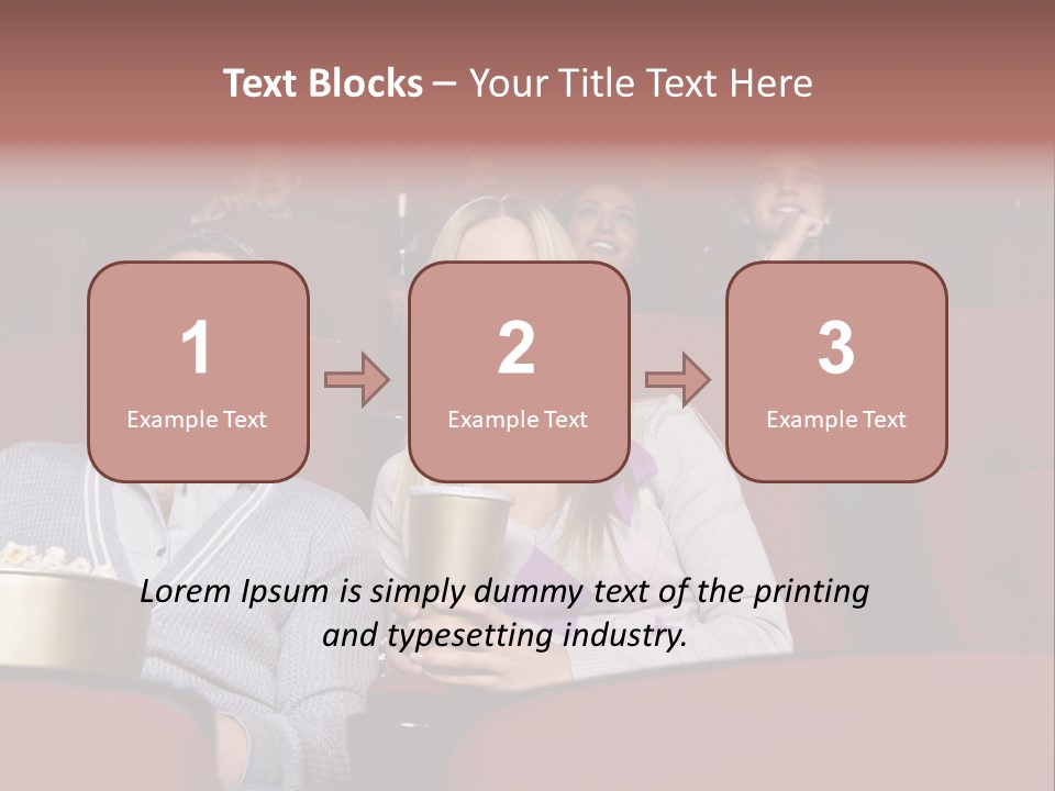 People Watching A Movie PowerPoint Template