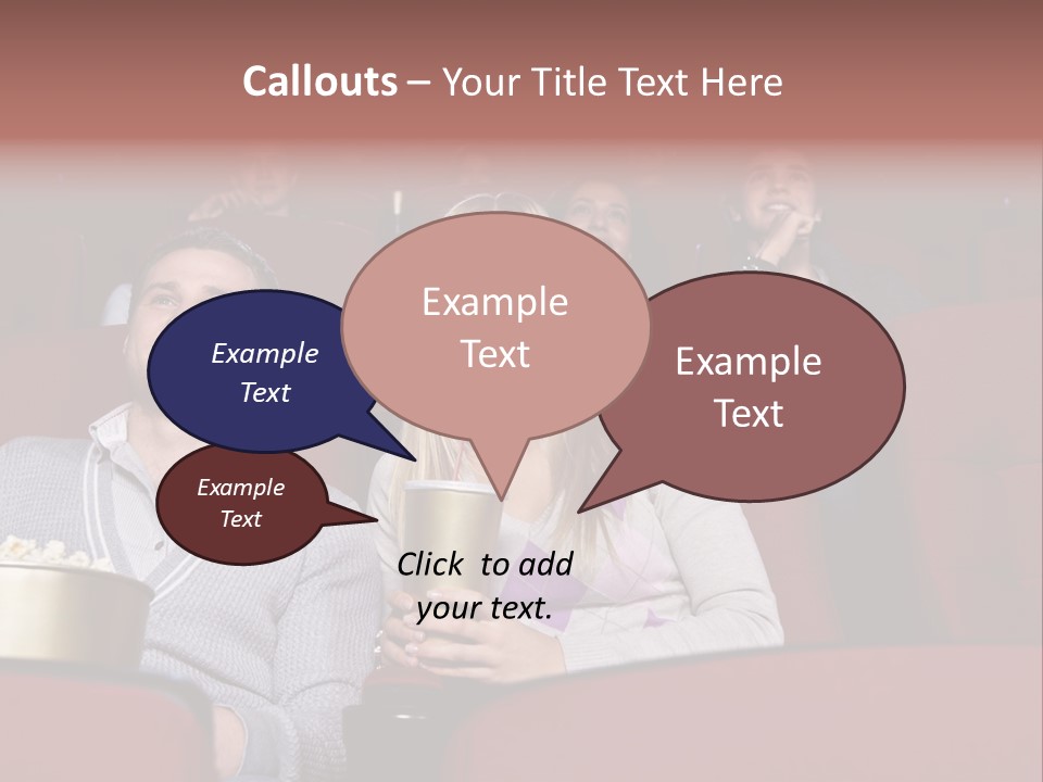 People Watching A Movie PowerPoint Template