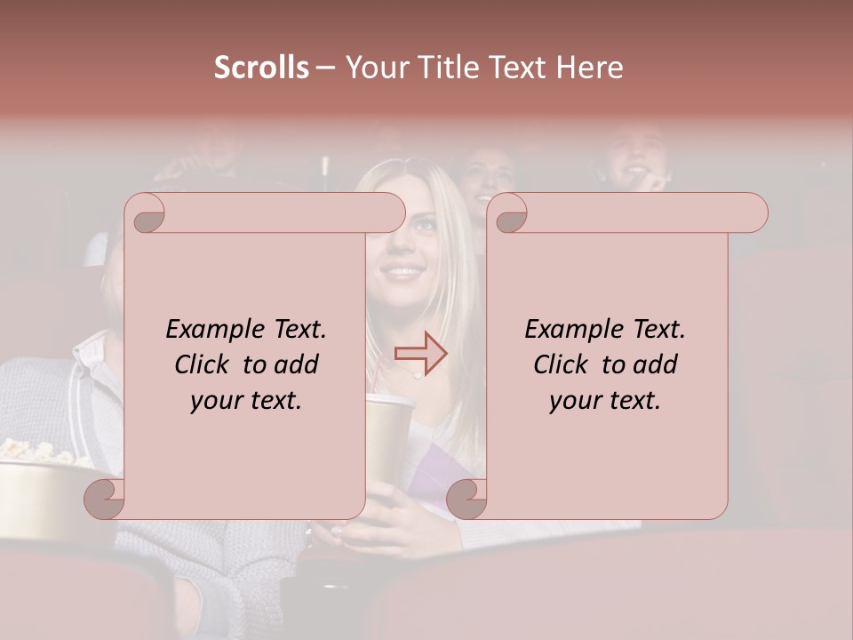 People Watching A Movie PowerPoint Template