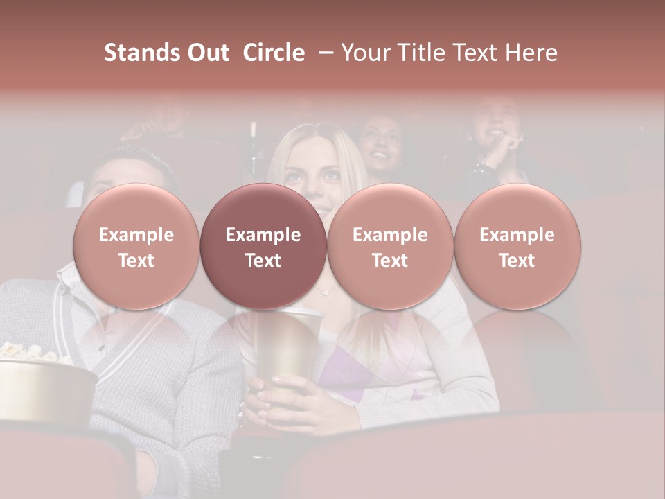People Watching A Movie PowerPoint Template