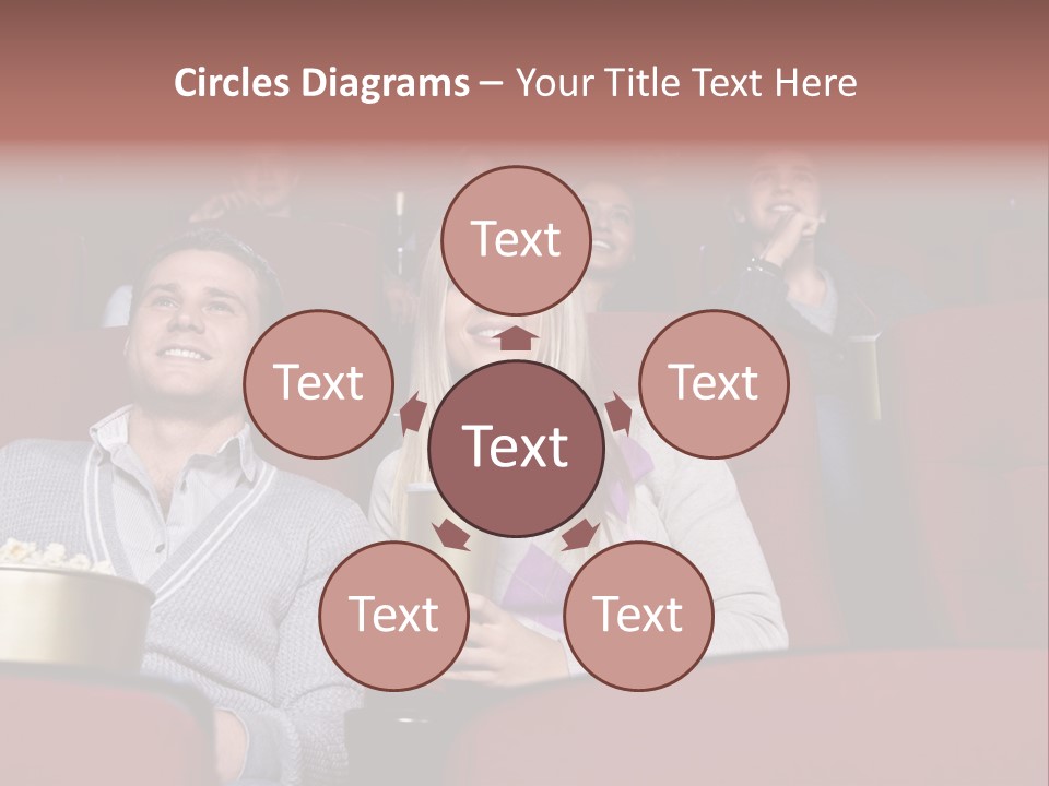 People Watching A Movie PowerPoint Template